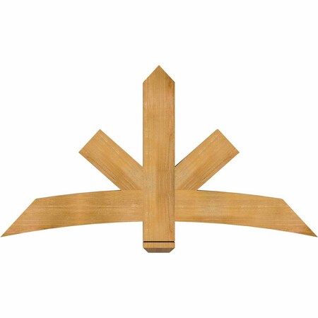 Ekena Millwork Alberta Rough Sawn Timber Gable Bracket, Western Red Cedar, 60"W x 32"H x 4"D x 6"F, 13/12 Pitch GBW060X32X0406ALB00RWR